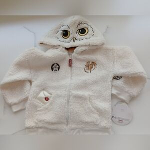 Harry Potter Hedwig Plush Fleece Hoodie – Size 3T, NWT